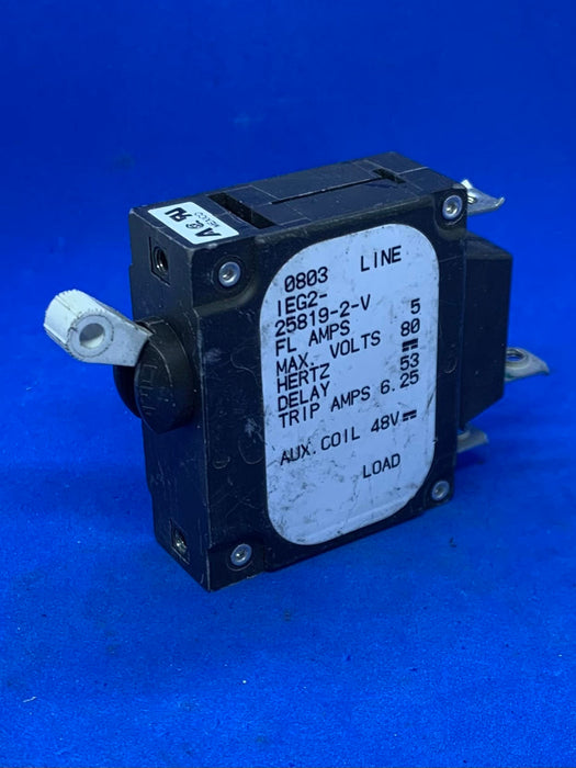 AIRPAX IEG2-255819-2-V 5A CIRCUIT BREAKER