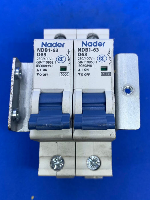 NADER NDB1-63 D63 (2, 1pole pieces) CIRCUIT BREAKERS