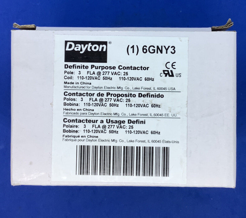 Dayton Definite Purpose Contactor 6GNY3