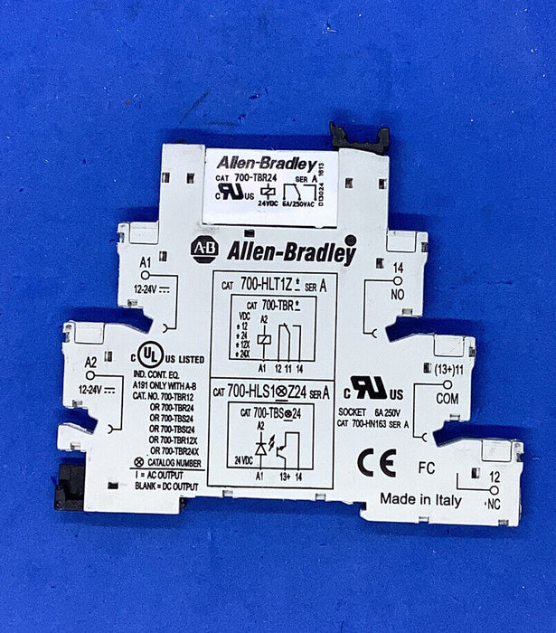 Allen Bradley 700-TBR24 Ser A Relay w/ 700-HLT1Z24 Ser A Socket