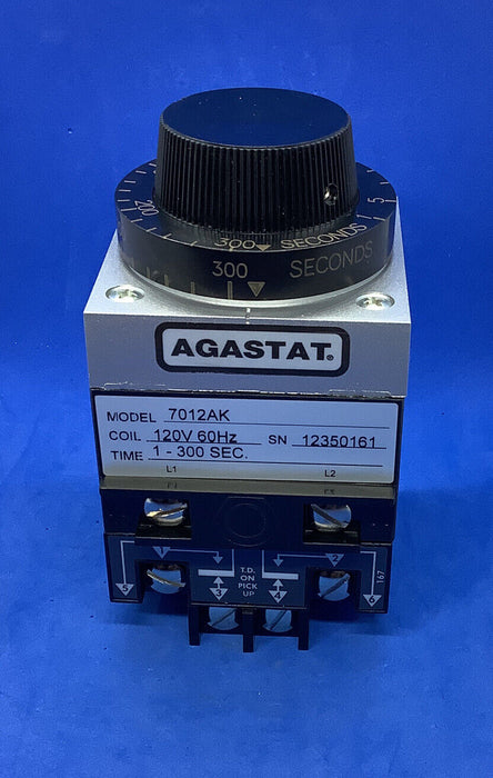 Agastat 7012 AK DPDT ELE… 10 AMP, 60HZ, 120V 1-300 SEC.