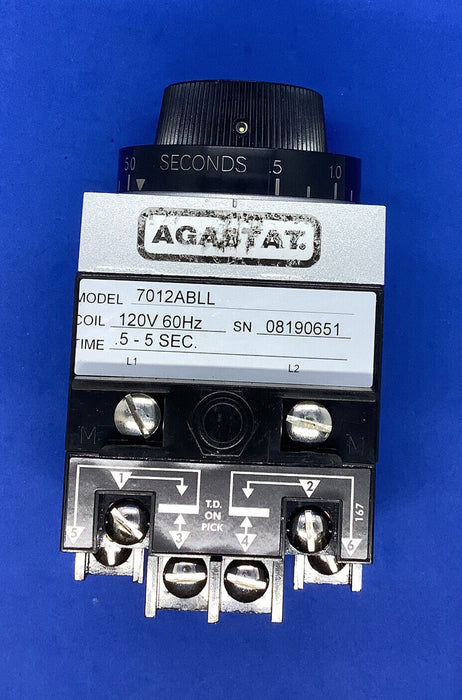 Agastat 7012BLL 120V 60HZ. Time .5—5 SEC