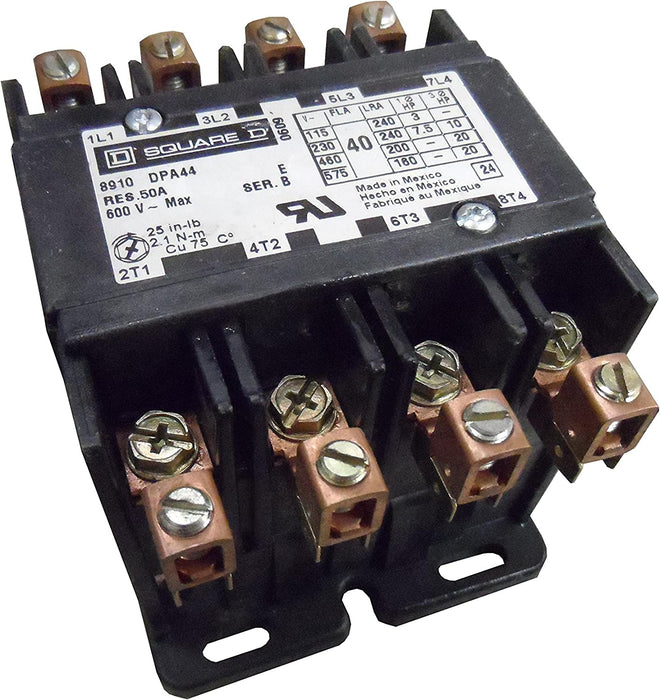 SCHNEIDER ELECTRIC 8910DPA44V04 Contactor 600-Vac 40-Amp Dpa