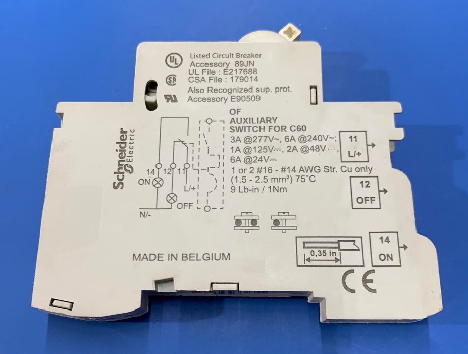 Schneider Electric E90509 (89JN) Auxiliary Contact