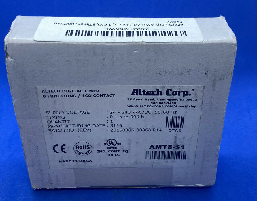 Altech Corp. AMT8-S1 Universal Digital Multi-Timer 1 C/O 8Timer Functions