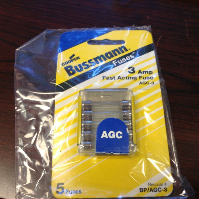 AGC 3 Buss Fuses - Box of 5 BP/AGC-3