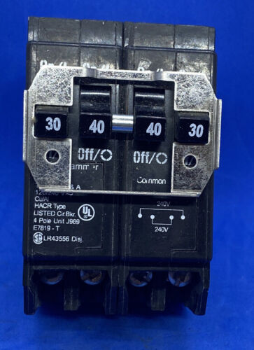 NEW! Eaton Cutler-Hammer BQC230240 30 Amp 40 Amp 2 Pole Quad Circuit Breaker