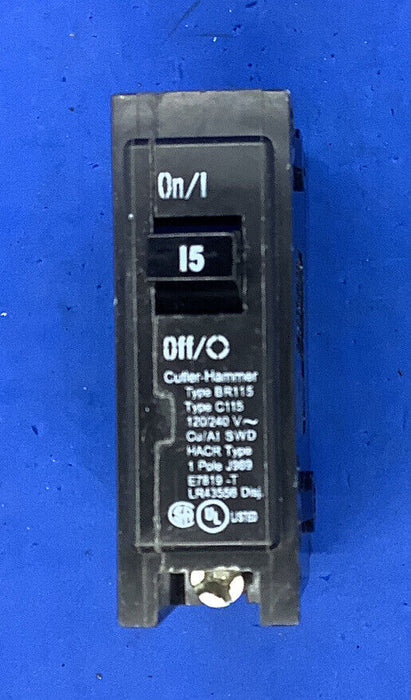 EATON CUTLER-HAMMER BR115  15 AMP SINGLE POLE CIRCUIT BREAKER