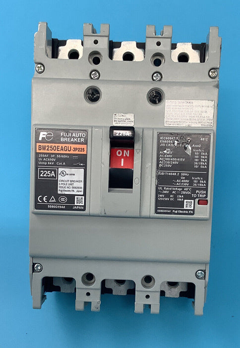 BW250EAGU-3P125, Fuji Electric, Molded Case Circuit Breaker, 18kA, 125A 3P