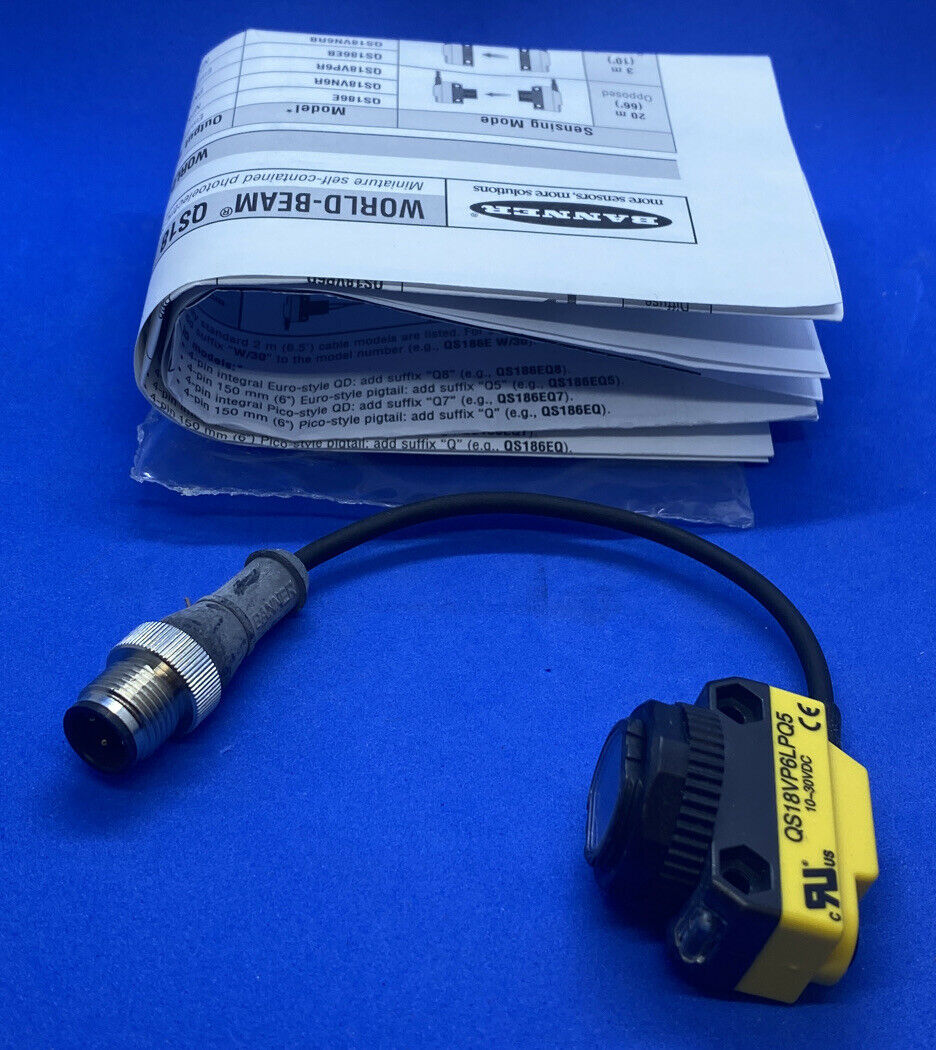 Banner 63188, QS18VP6LPQ5, World Beam QS18, Mini PhotoElectric Sensor
