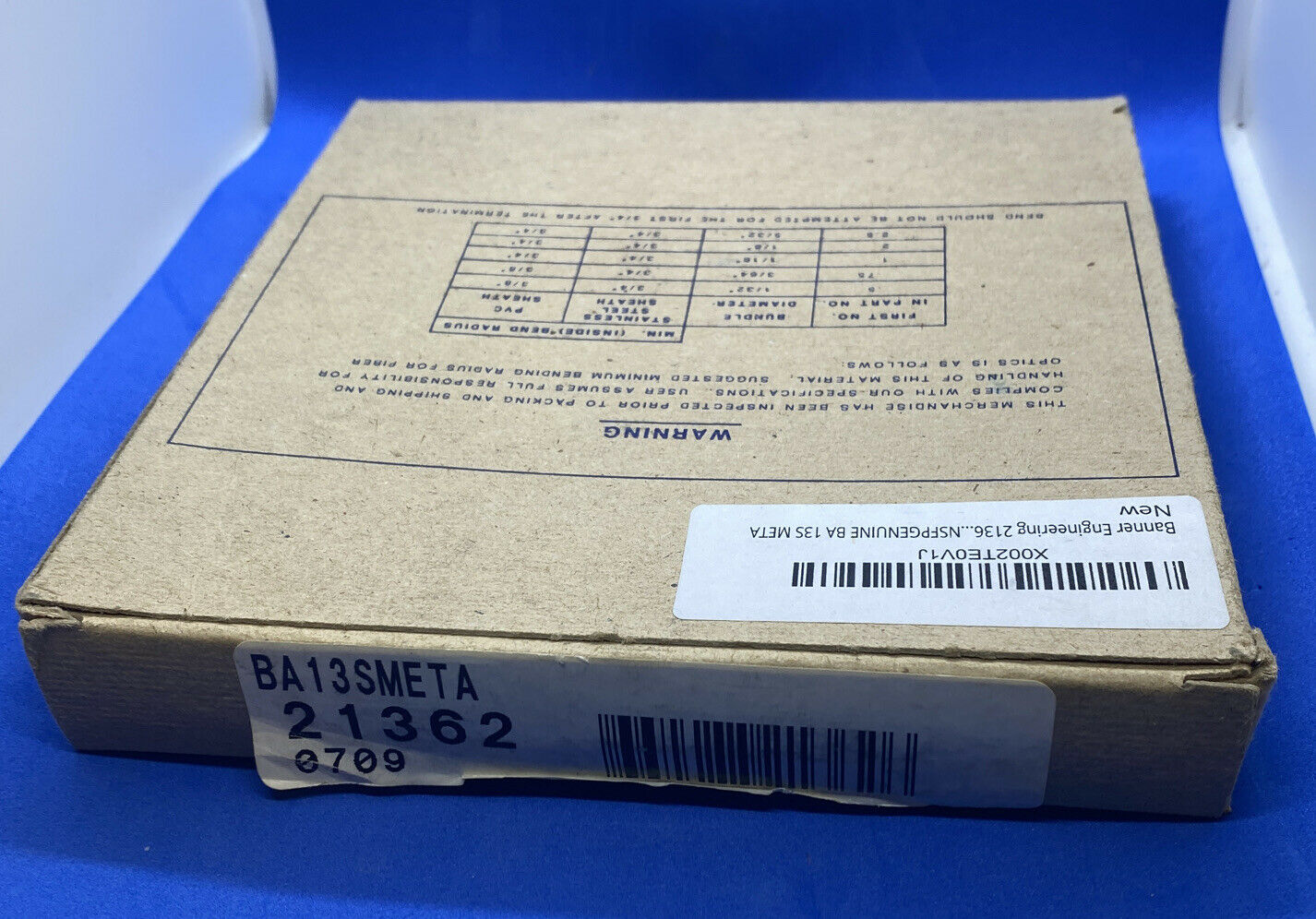 Banner Engineering BA13S-META Glass Fiber Optic 1.6mm Diameter 36 Long