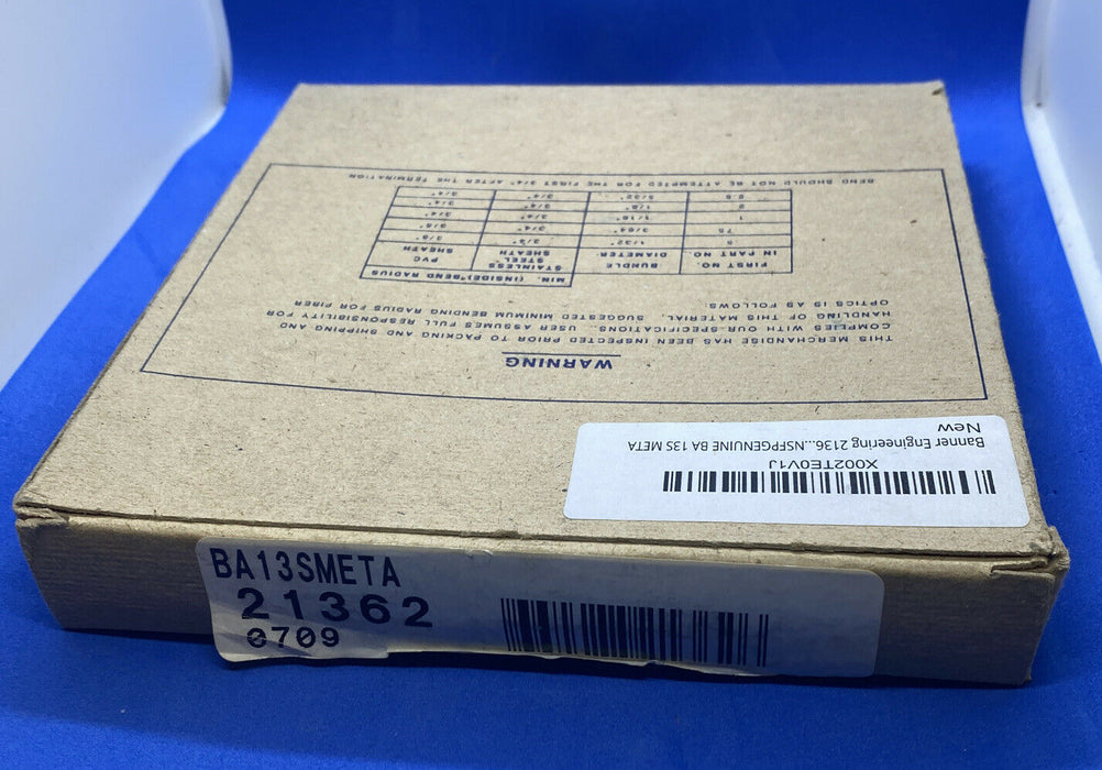 Banner Engineering BA13S-META Glass Fiber Optic 1.6mm Diameter 36 Long