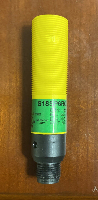 Banner S18SP6RQ EZ Beam Barrel-Style Receiver Opposed Sensing Mode 4-Pin Euro-Style QD Connector Infrared LED 10-30 VDC Supply Voltage PNP Output 20 m Sensing Range