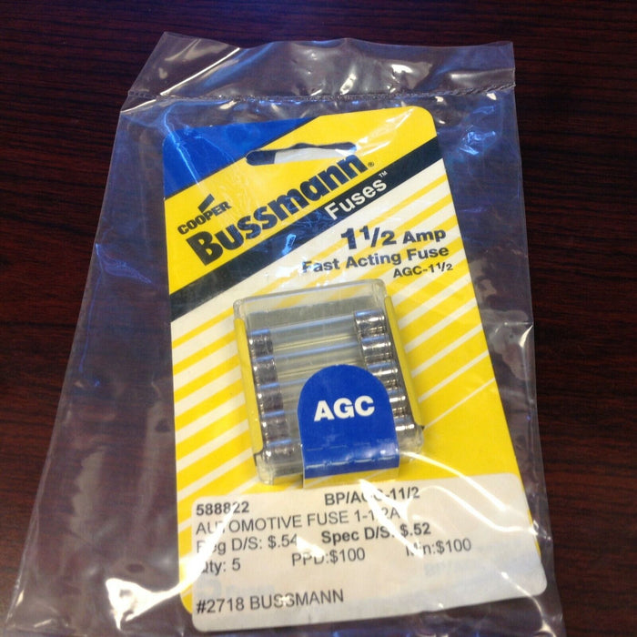 Bussmann BP/AGC1-1/2 Carded Fuse