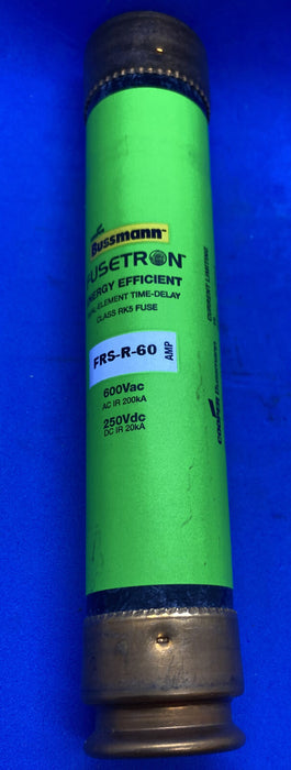 Bussmann FRS-R-60 Tron FRS-R Energy Efficient Non-Indicating Time Delay Fuse 600 Vac/250 Vdc 60 Amp