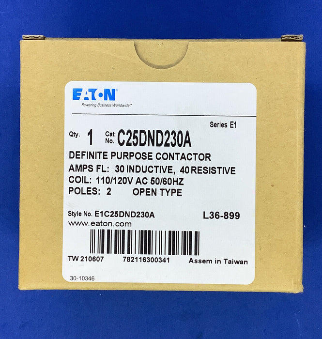 Eaton Definite Purpose Contactor C25DND230A
