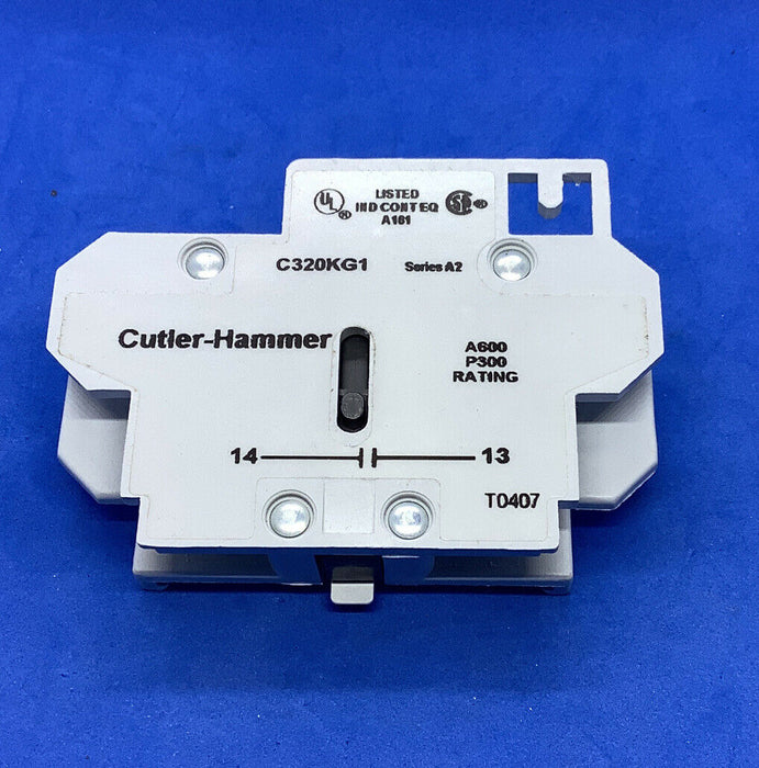 CUTLER HAMMER C320KG1 EATON SIDE ADDER AUXILIARY CONTACT