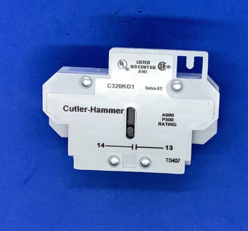 CUTLER HAMMER C320KG1 EATON SIDE ADDER AUXILIARY CONTACT