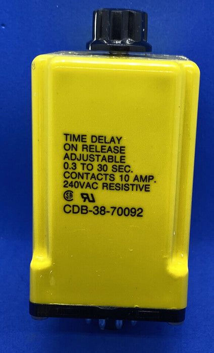 Potter & Brumfield, CDB-38-70092, Time Delay Relay 0.3-30sec