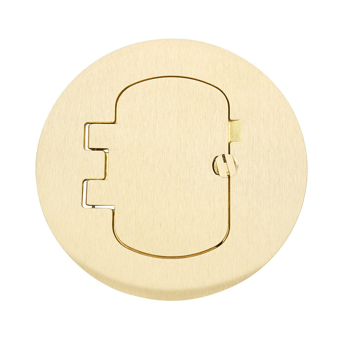 Carlon E97BR Tapa redonda, diámetro: 5", tipo puerta simple, latón