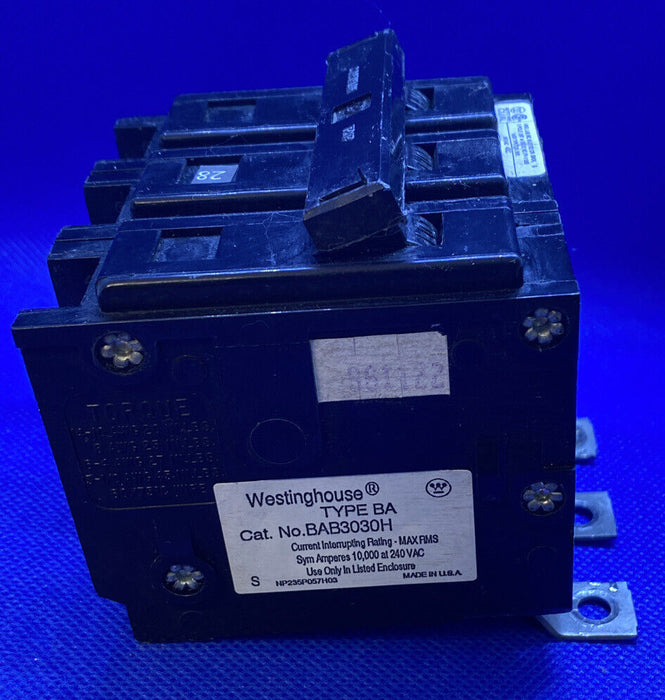 Eaton BAB3030H 30A 3P 240V BOLT ON BREAKER