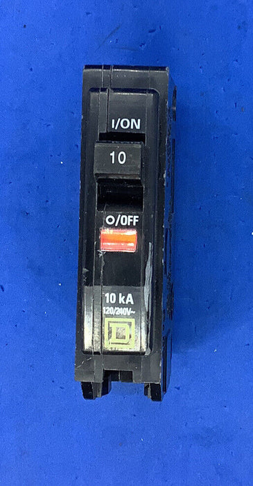 Square D QO120 1-Pole 10-Amp 120/240V Plug-In Circuit Breaker HACR