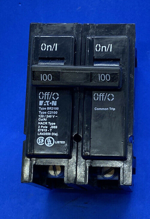 Eaton Corporation Br2100 Double Pole Interchangeable Circuit Breaker 120/240V 100-Amp