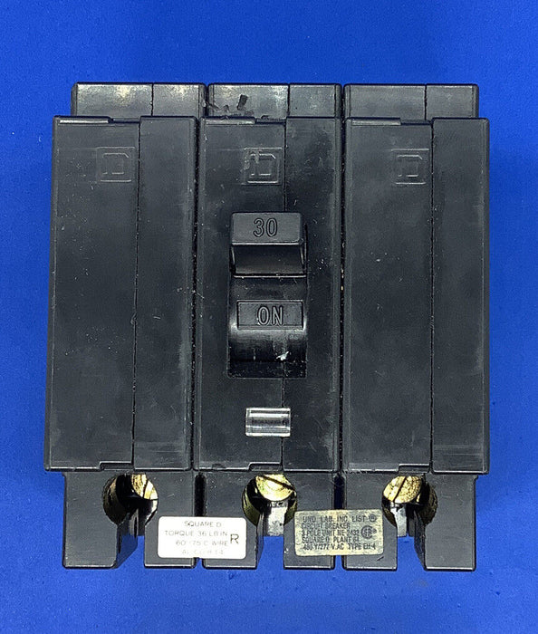 EH34030 Square D SQD Circuit Breaker 3 Pole 30 Amp 480V