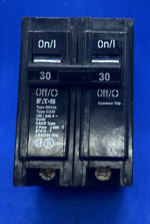 Eaton Corporation Br230 Double Pole Interchangeable Circuit Breaker, 120/240V