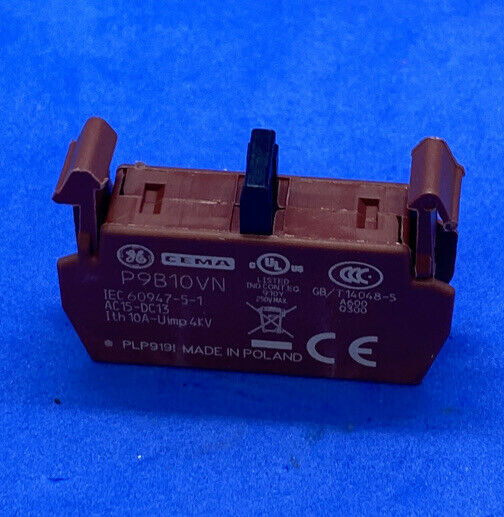 General Electric P9B10VN Contact Block 1NO GE C-2000