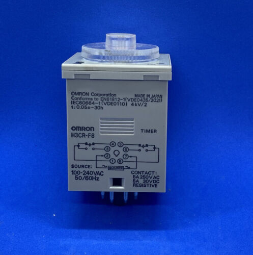 Omron H3CR-F8 Solid-State Twin Timer AC100~240 8-Pin Octal 5A@250VAC