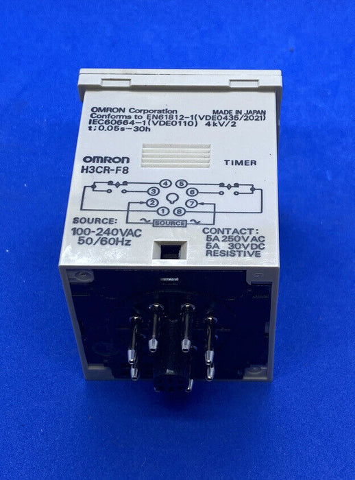 Omron H3CR-F8 Solid-State Twin Timer AC100~240 8-Pin Octal 5A@250VAC