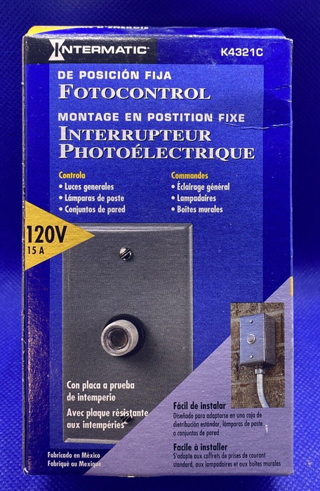 Intermatic K4321c Photocontrol,Fixed,120Vac