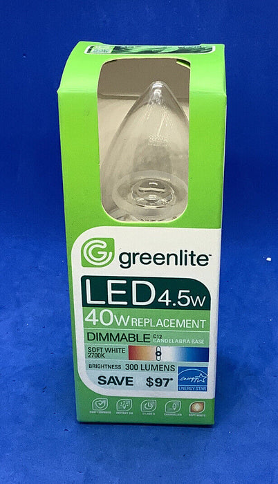 Greenlite LED 4.5 Watt Candelabra Base