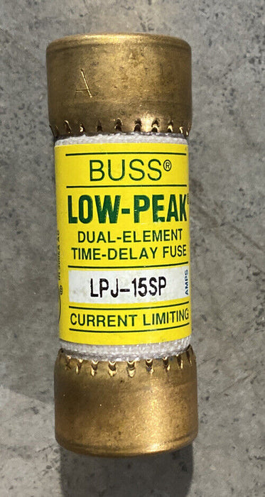 Bussmann LPJ-15SP 15 Amp Low-Peak Dual Element Time Delay Current Limiting Class