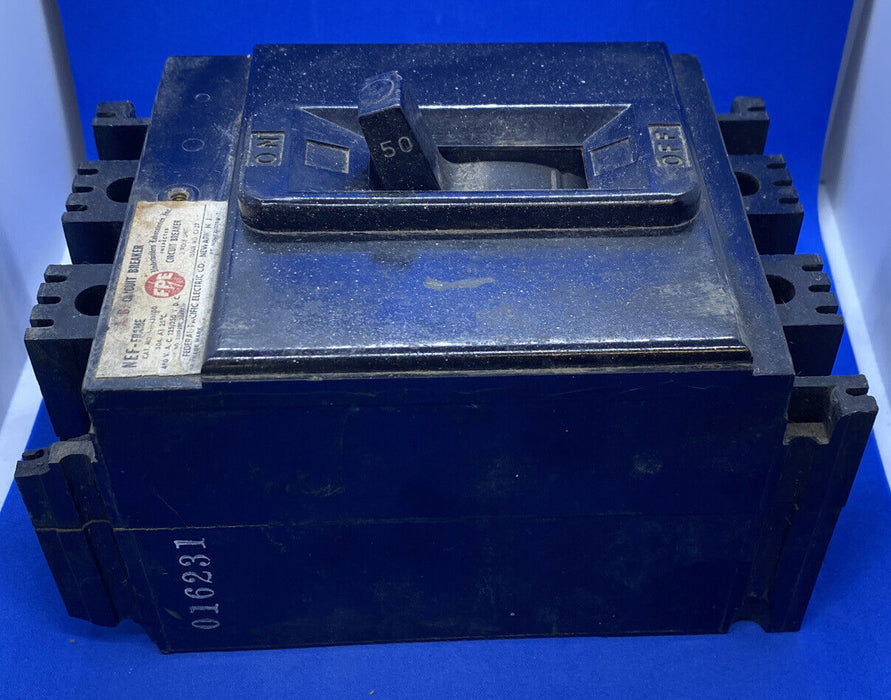 Federal Pacific NEF431050 3 Pole Circuit Breaker 50 Amp (USED)