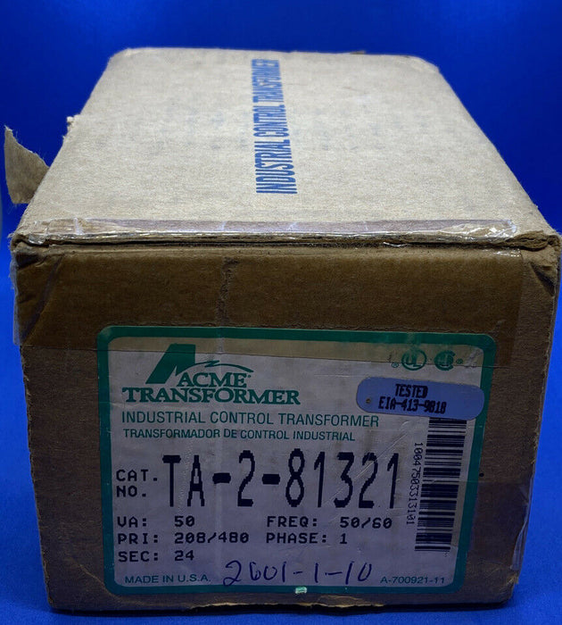 NEW ACME TRANSFORMER TA-2-81321 TRANSFORMER TA281321