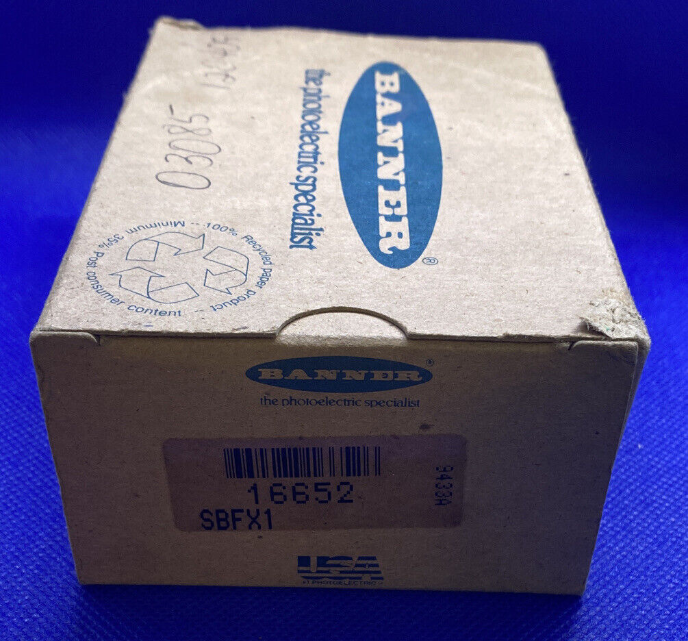 Banner SBFX1 Multi Beam Sensor 3 and 4 Wire Scanner Blocks Glass Fiber Optic Scanner Block High Power Infrared 880nm Range Varies By Type of Fiber Optic Cable on/off Response