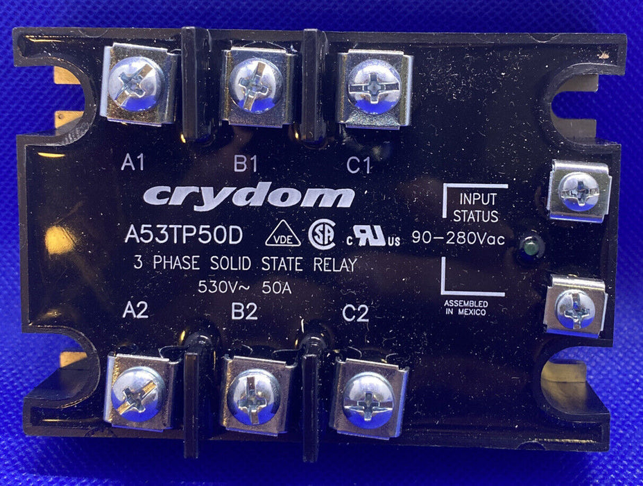 NEW CRYDOM A53TP50D 3PH SOLID STATE RELAY 90-280V-AC 530V-AC 50A D242294