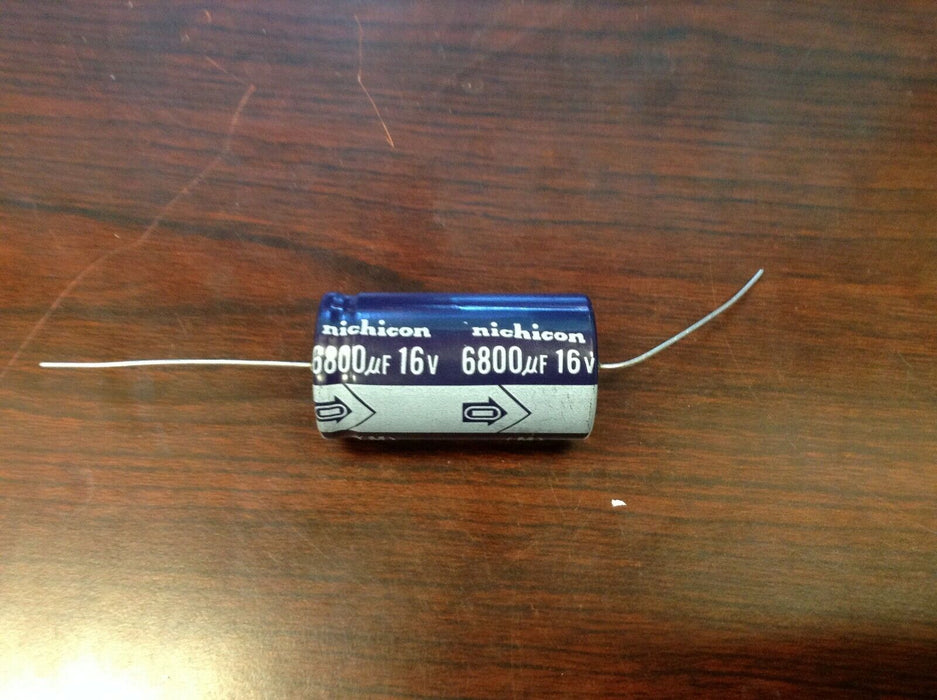 Nichicon 6800uF 16V Axial Electrolytic Capacitors