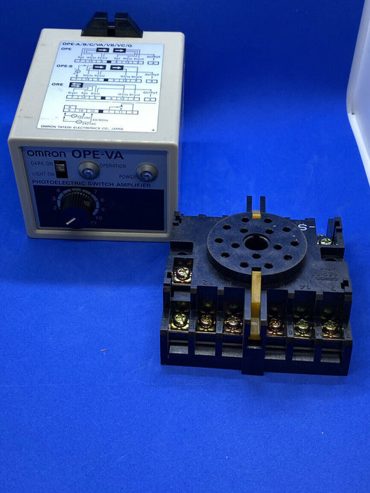 Omron OPE-VA Photo Electric Switch Amplifier 120-240VAC Sensitivity 1-10