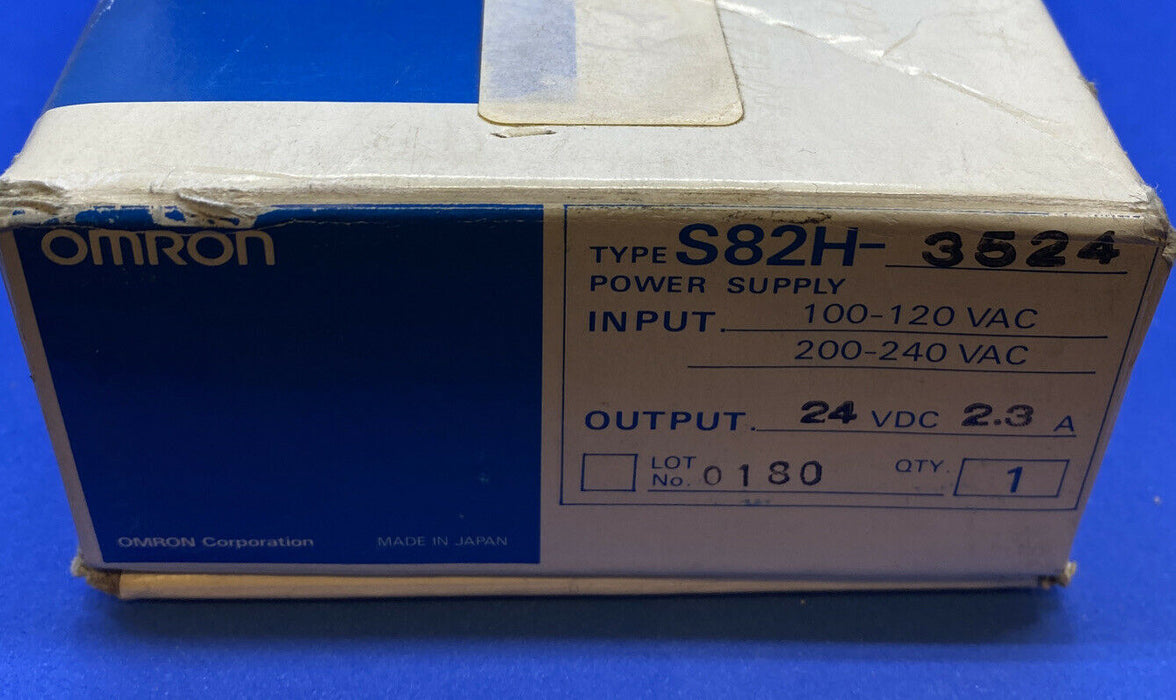 Omron S82H-3524 Power Supply 100-240VAC 24VDC 2.3A