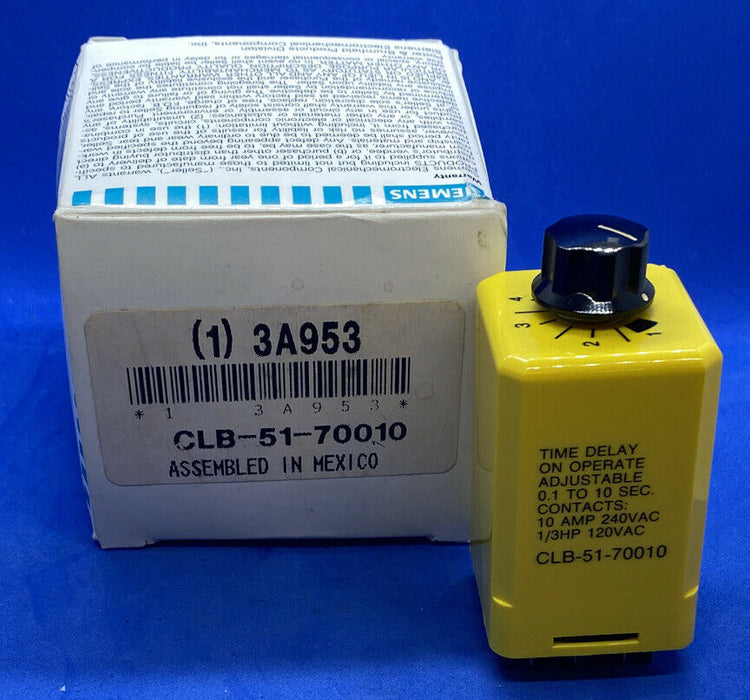 Potter Brumfield Tyco Clb5170010 Relay Timer CLB-51-70010