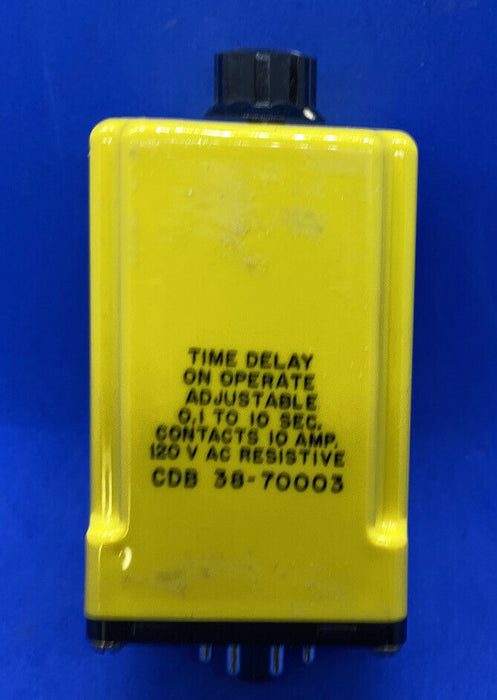 TE CONNECTIVITY/POTTER & BRUMFIELD CDB-38-70003 TIME DELAY RELAY DPDT 10SEC 120VAC