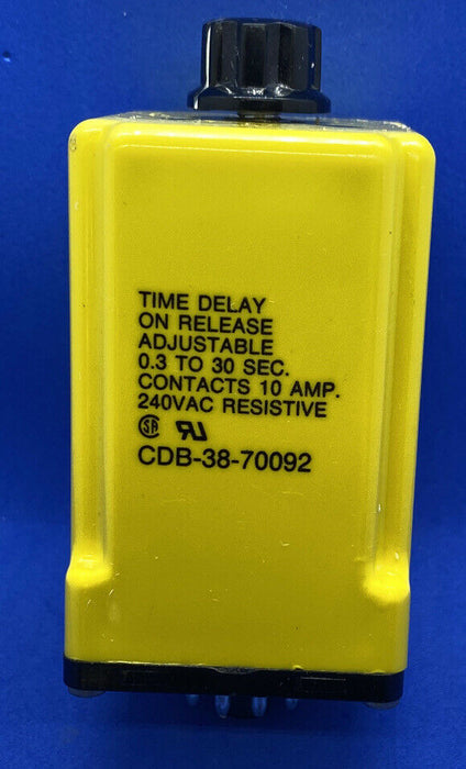 Potter & Brumfield, CDB-38-70092, Time Delay Relay 0.3-30sec  NEW OUT OF BOX