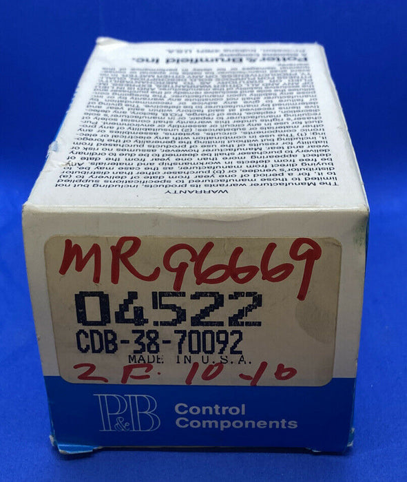 Potter & Brumfield, CDB-38-70092, Time Delay Relay 0.3-30sec  NEW