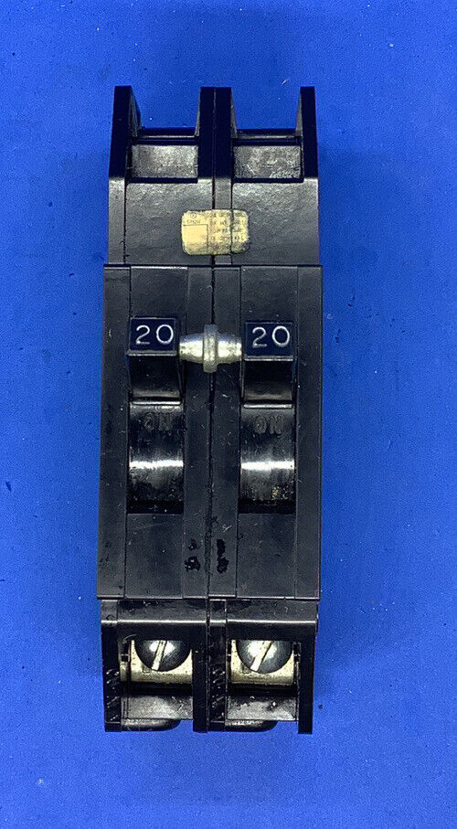 ZINSCO GTE SYLVANIA Type Q 2 Pole 20 Amp CIRCUIT BREAKER - EcoTech Solutions Inc.