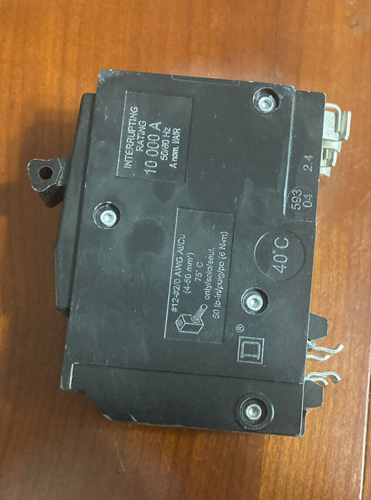 Square D QO2100 2-Pole 100-Amp 120/240V Plug-In Circuit Breaker QO2100CP