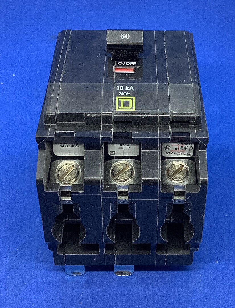 QO360 Square D 3pole 60amp 240V Plug-In Circuit Breaker — EcoTech ...