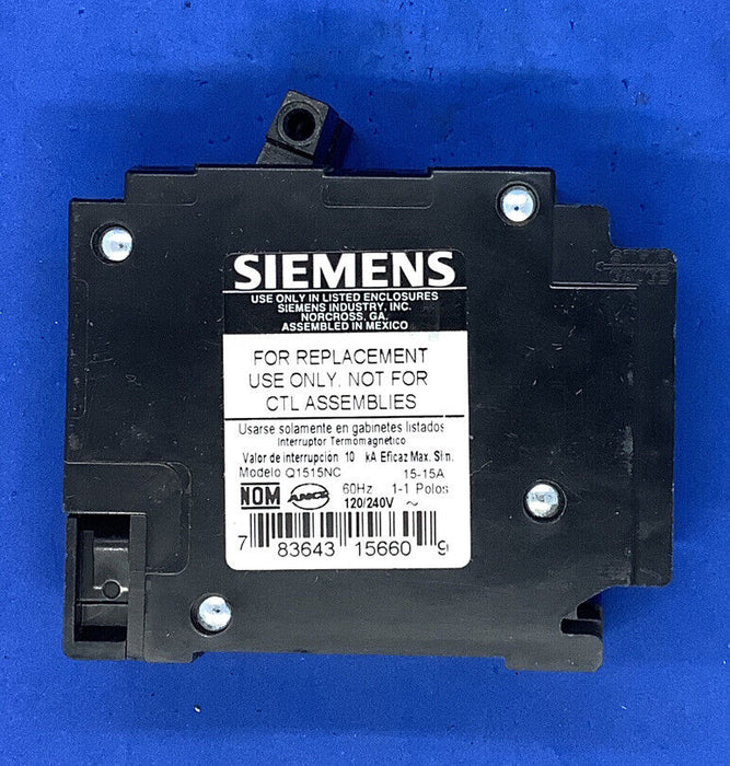 Siemens Type QT 15Amp 120V Twin Dual Circuit Breaker